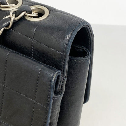 Chanel Shoulder Bag 2.55 Choco Bar Lambskin Black Silver — view 7