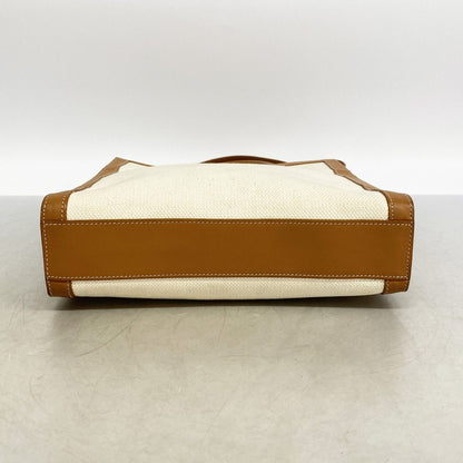 Celine Handbag Vertical Cover Canvas Brown Beige Gold 2-Way — view 3