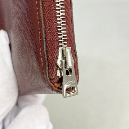 Hermes Wallet Azap Long Silk in Veau Rouge Ash Silver — view 8