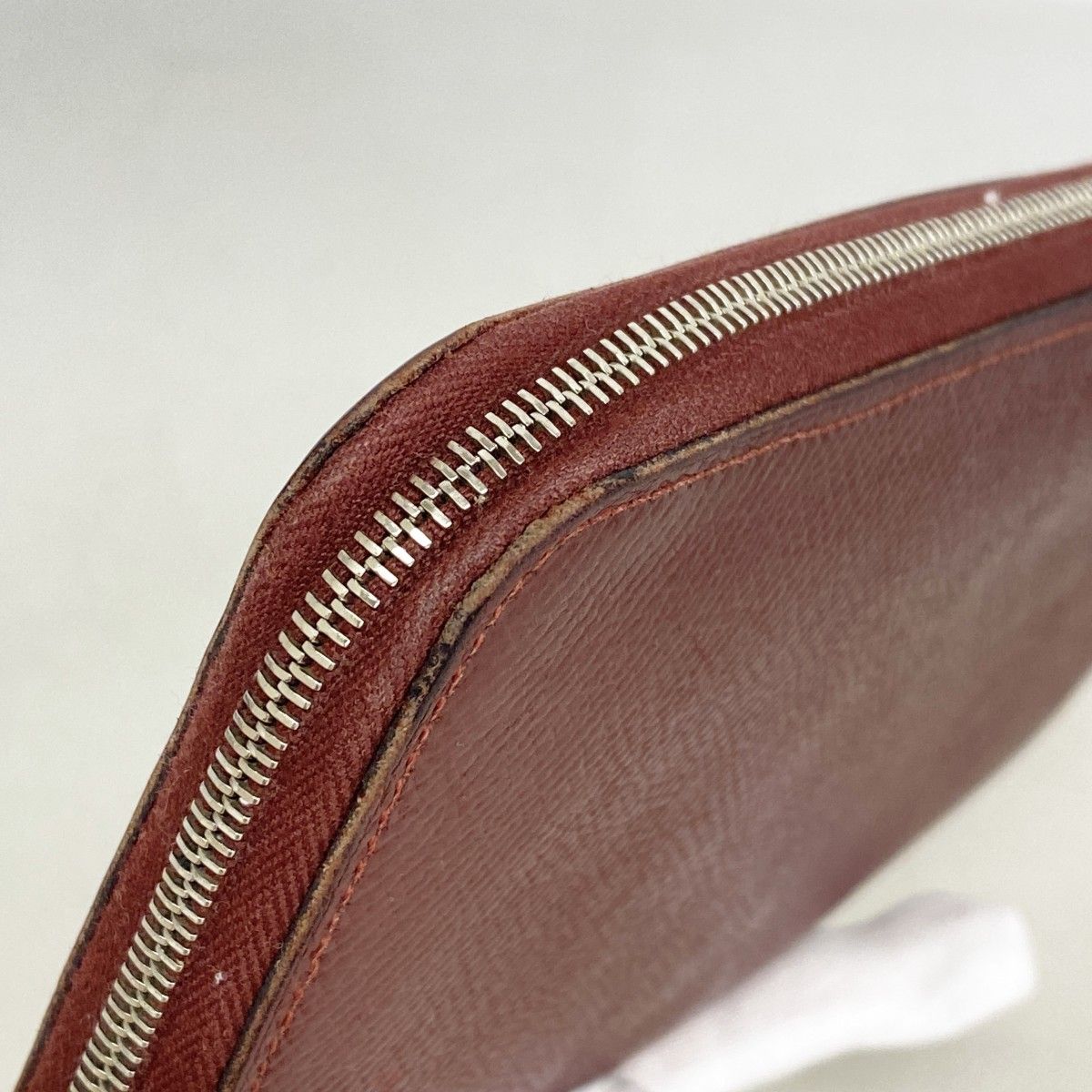 Hermes Wallet Azap Long Silk in Veau Rouge Ash Silver — view 6