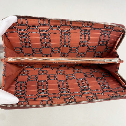 Hermes Wallet Azap Long Silk in Veau Rouge Ash Silver — view 3