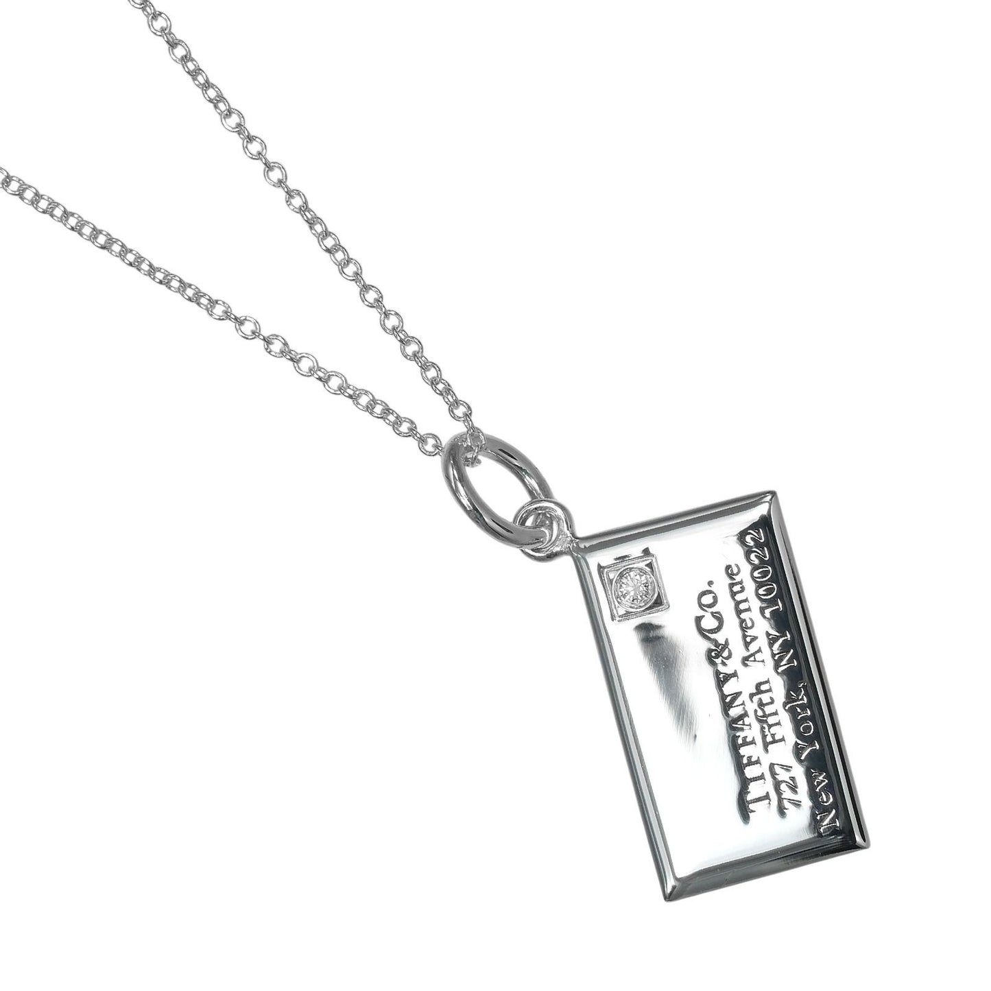 Tiffany & Co 727 Fifth Ave NY New York Vintage 925 Sterling Silver Diamond