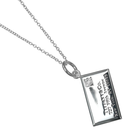 Tiffany & Co 727 Fifth Ave NY New York Vintage 925 Sterling Silver Diamond