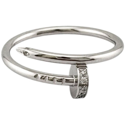 Cartier Juste un Clou Ring 18k White Gold Diamond — view 3