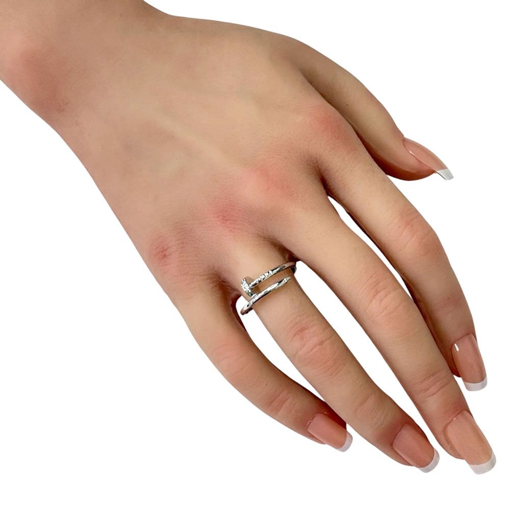 Cartier Juste un Clou Ring 18k White Gold Diamond — view 2