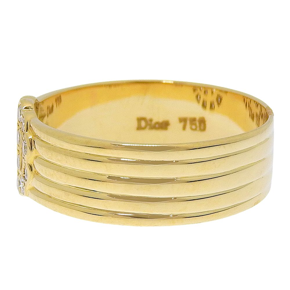 Dior Gold Diamond Ring — view 5