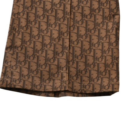 Dior 38 Brown Trotter Pattern Flare Pants — view 5
