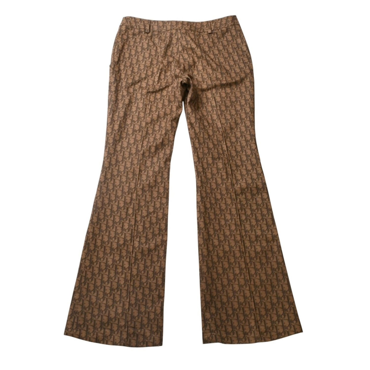 Dior 38 Brown Trotter Pattern Flare Pants — view 2