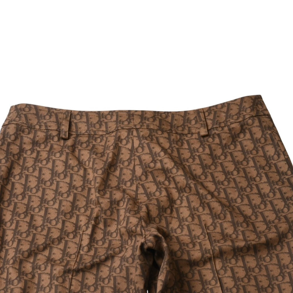 Dior 38 Brown Trotter Pattern Flare Pants — view 7