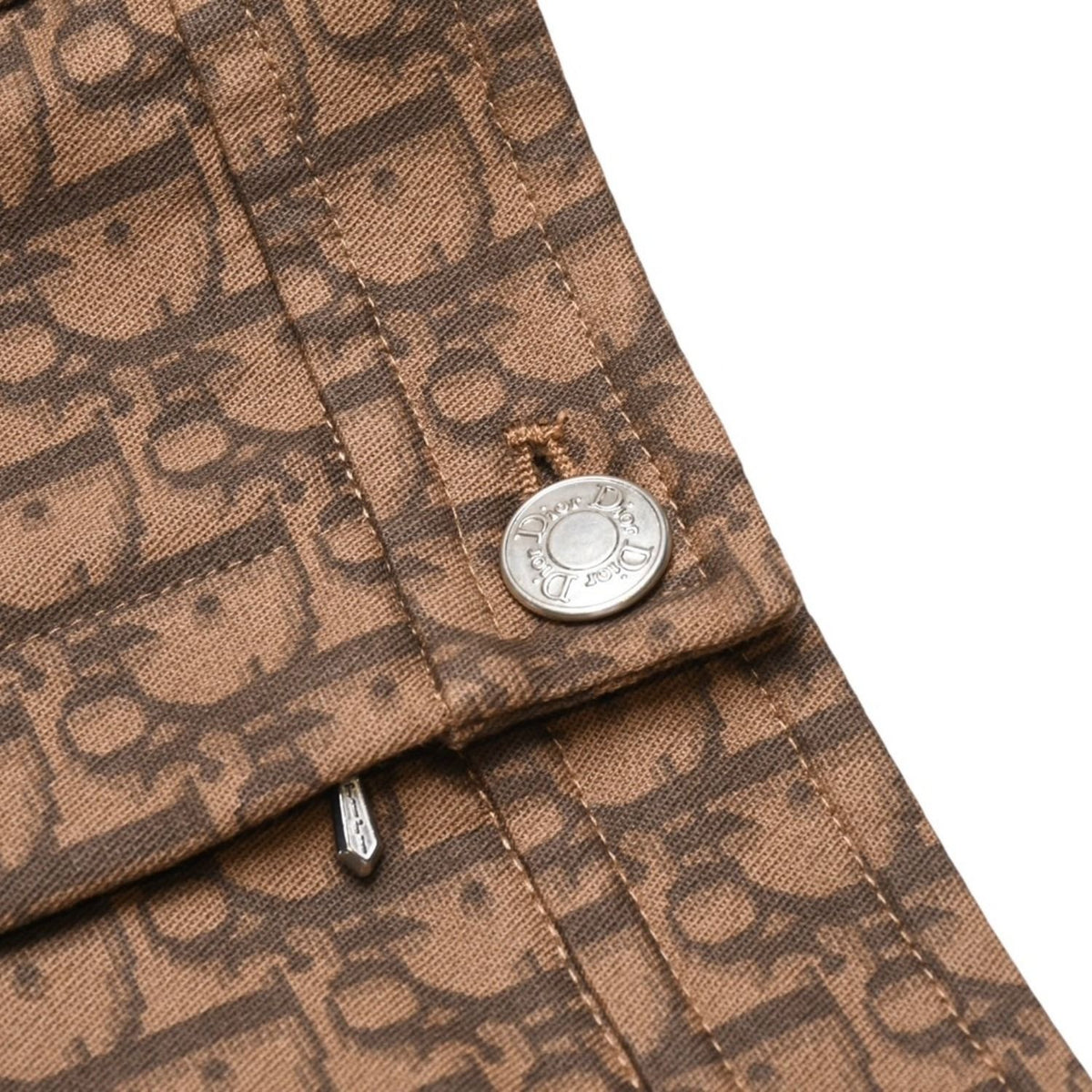 Dior 38 Brown Trotter Pattern Flare Pants — view 6