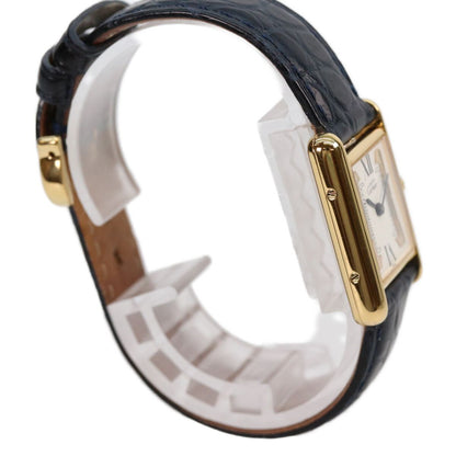 Cartier 925 Trinity Dial Must Tank SM Vermeil Leather Quartz — view 4