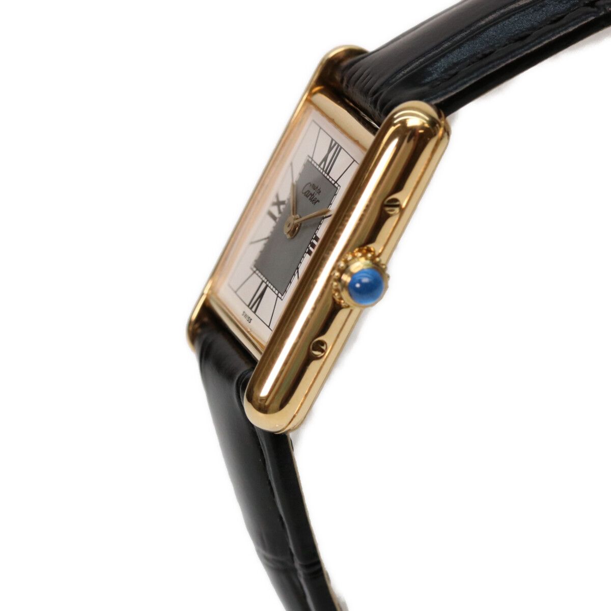 Cartier 925 Must Tank Vermeil SM Quartz Leather — view 2