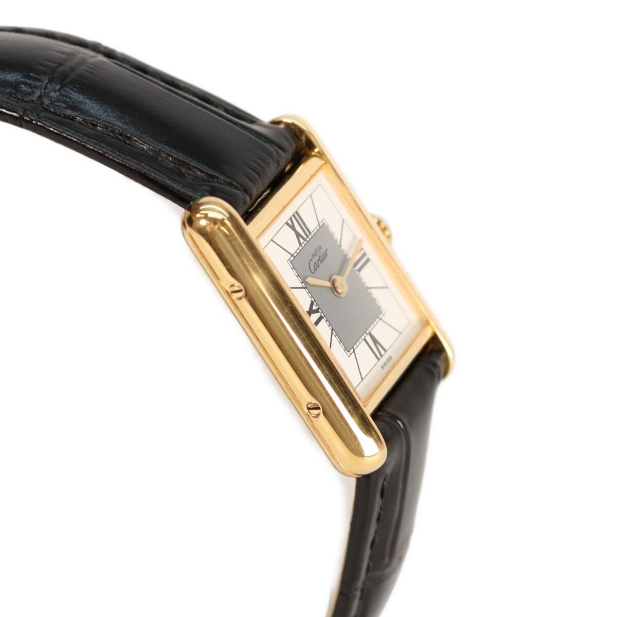 Cartier 925 Must Tank Vermeil SM Quartz Leather — view 3