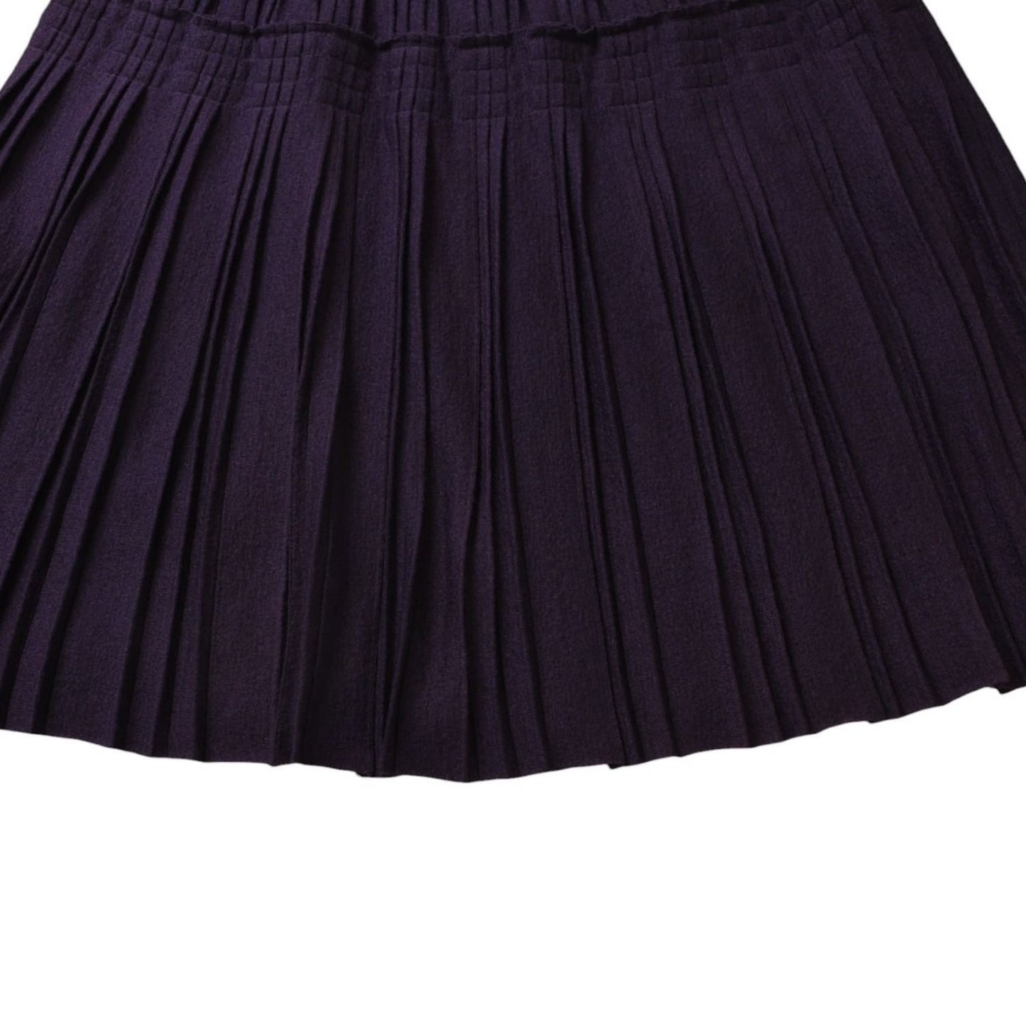 Chanel Turtleneck Knit Dress CC Logo Purple Wool — view 6