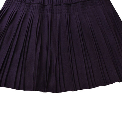 Chanel Turtleneck Knit Dress CC Logo Purple Wool — view 6