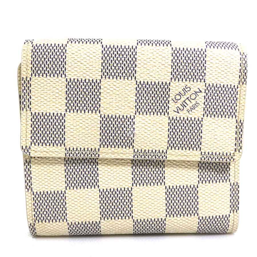 Louis Vuitton Bifold Wallet Damier Azur Portefeuille Elise