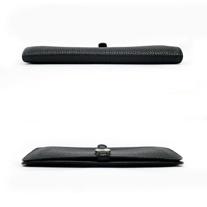 Hermes Dogon Duo Black Silver Togo Wallet — view 4