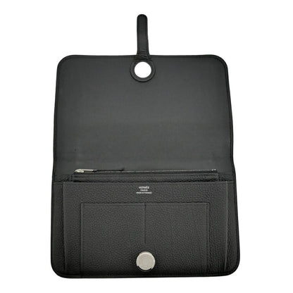Hermes Dogon Duo Black Silver Togo Wallet — view 6
