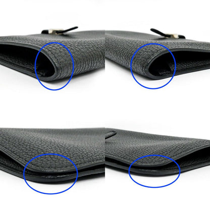 Hermes Dogon Duo Black Silver Togo Wallet — view 5