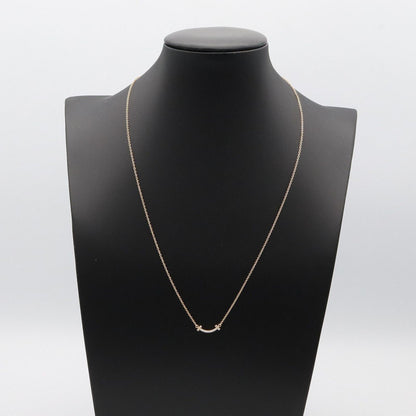 Tiffany & Co Necklace T Smile Mini Diamond 40.5 46 cm 18k Pink Gold — view 5