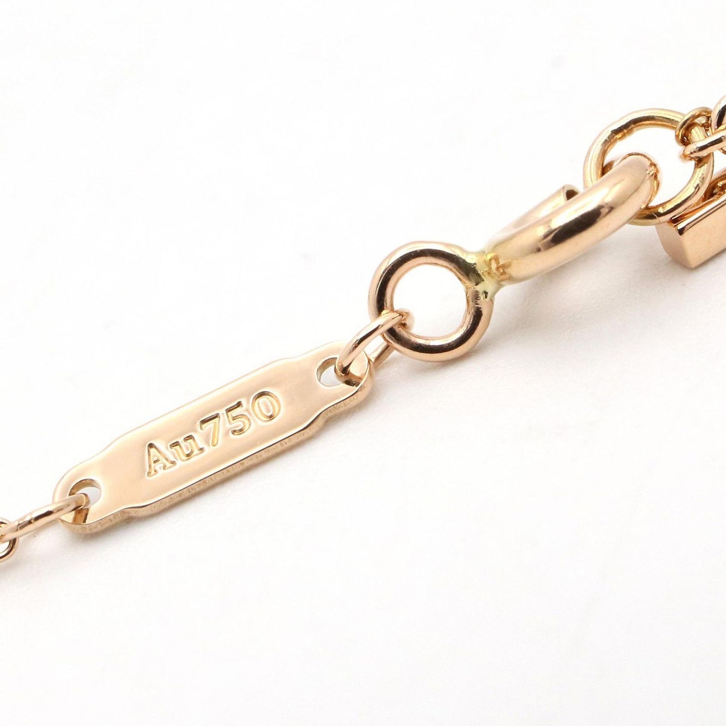 Tiffany & Co Necklace T Smile Mini Diamond 40.5 46 cm 18k Pink Gold — view 4