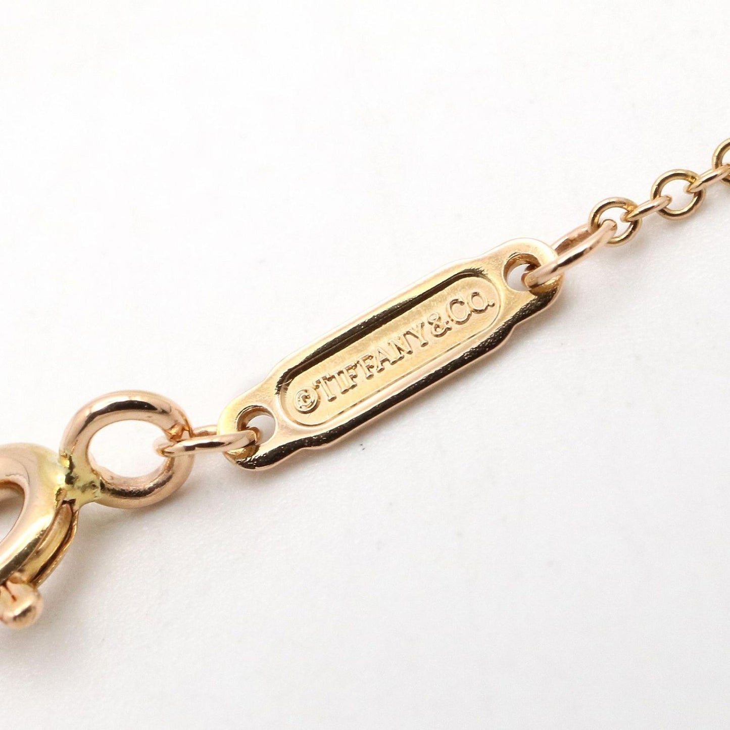 Tiffany & Co Necklace T Smile Mini Diamond 40.5 46 cm 18k Pink Gold — view 3