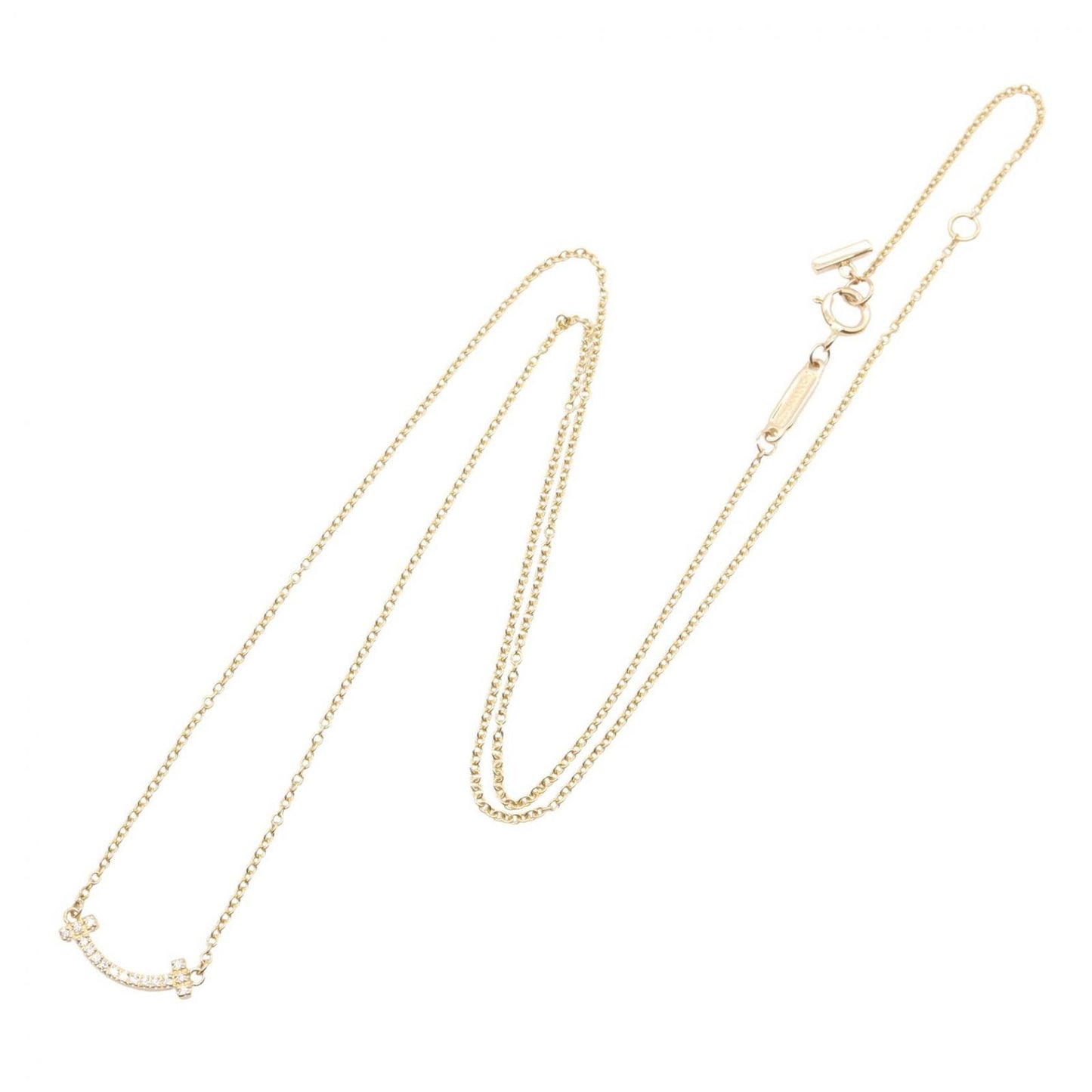 Tiffany & Co Necklace T Smile Mini Diamond 41 45.5 cm 18k — view 2