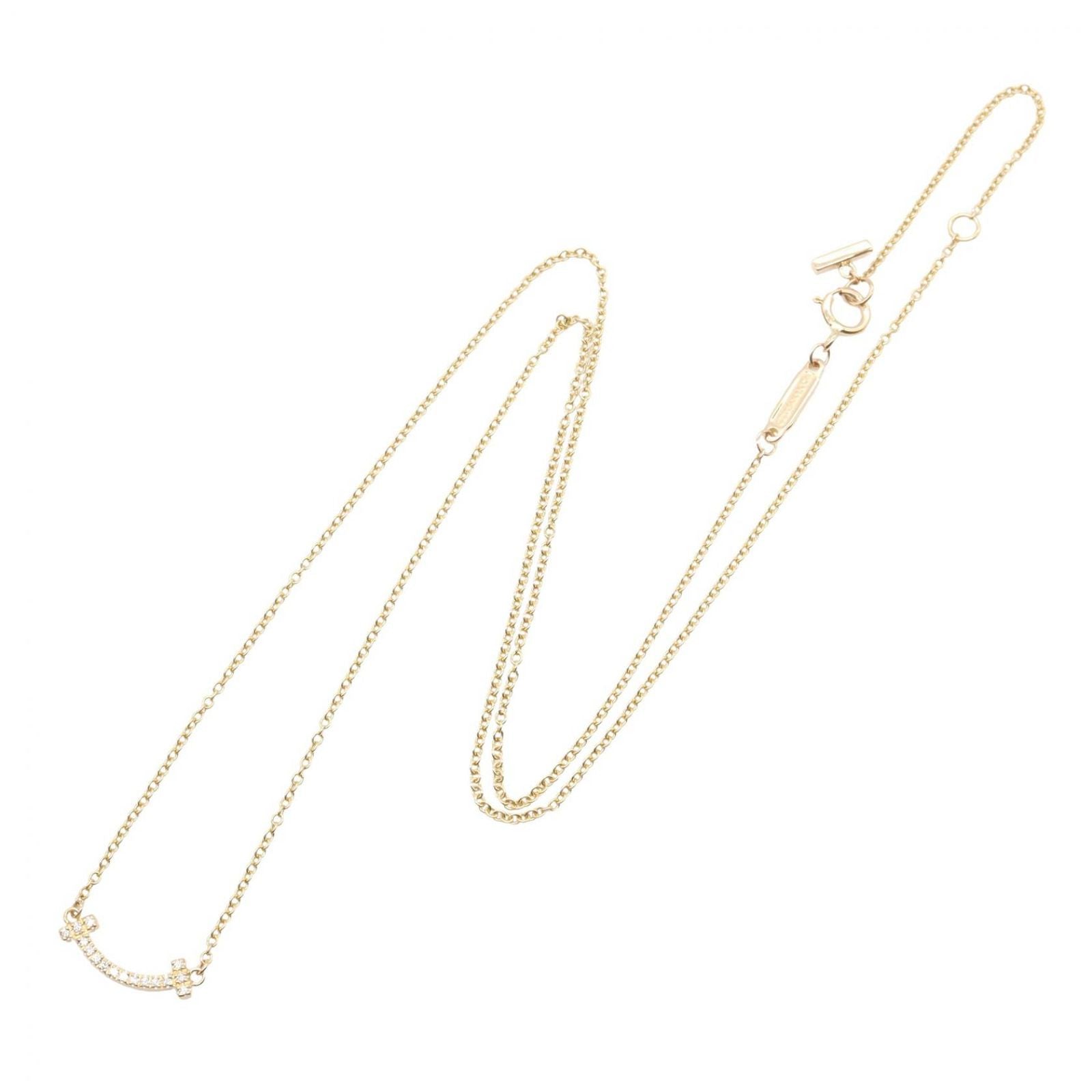 Tiffany & Co Necklace T Smile Mini Diamond 41 45.5 cm 18k — view 2