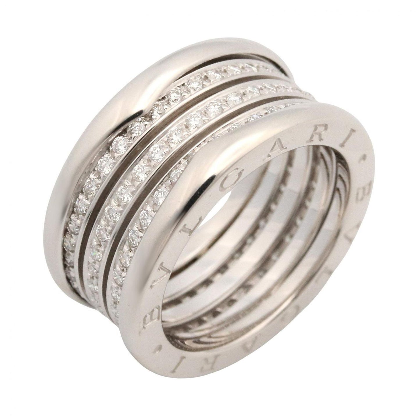 Bvlgari Ring Diamond Band 18k White Gold