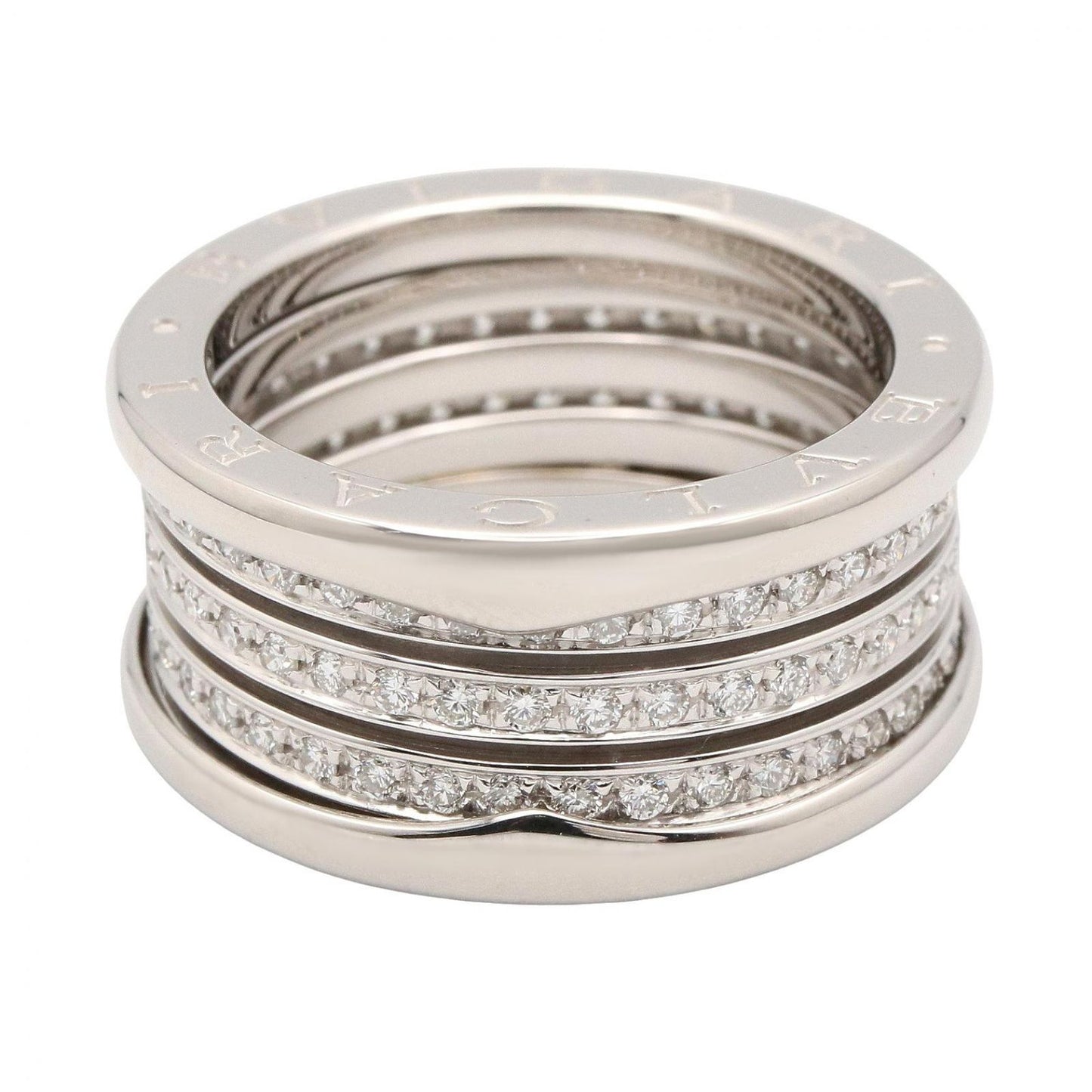 Bvlgari Ring Diamond Band 18k White Gold — view 2