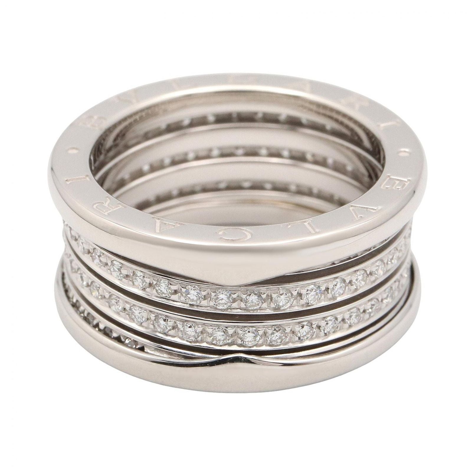 Bvlgari Ring Diamond Band 18k White Gold — view 3