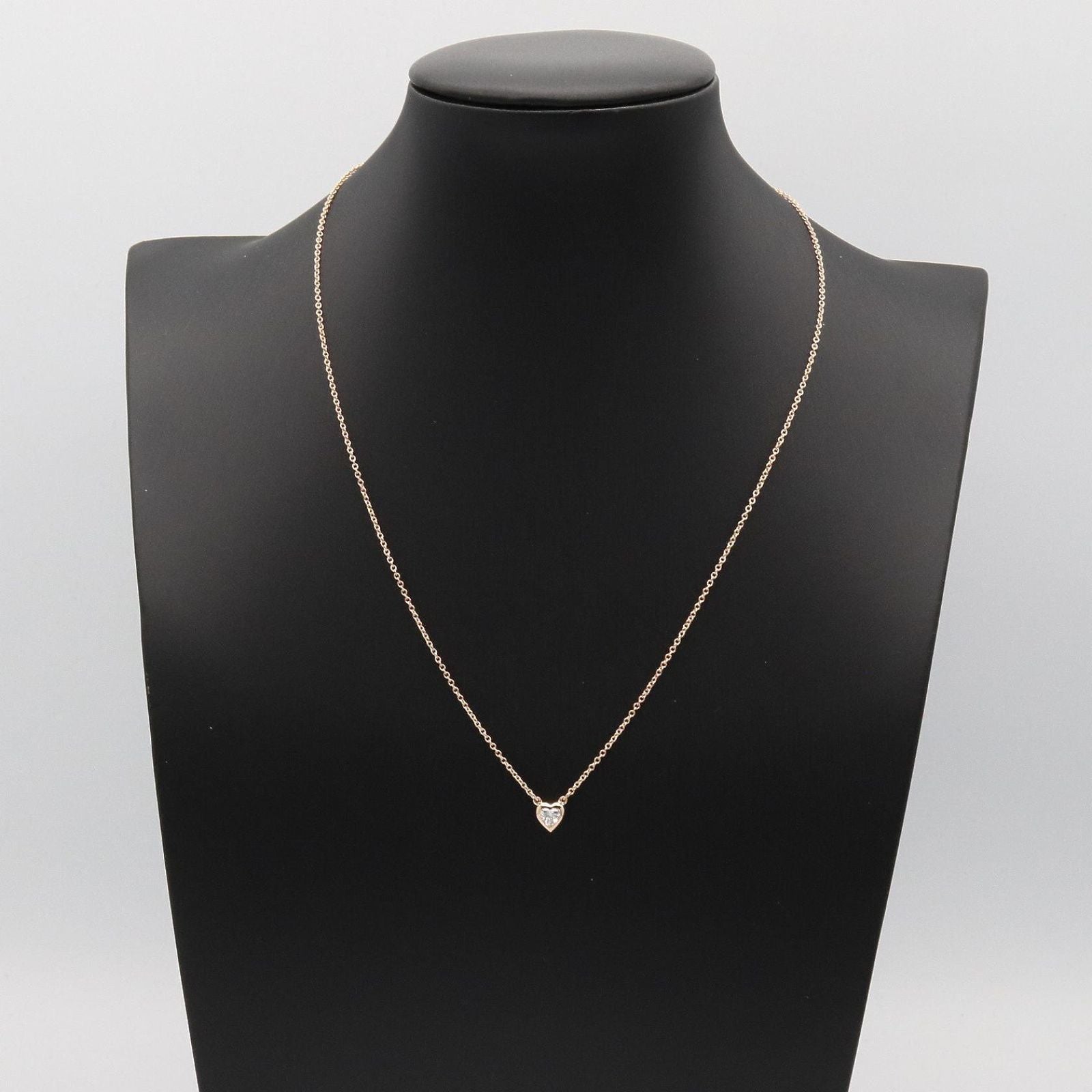 Tiffany & Co Necklace by the Yard Heart 41.5 cm 18k Pink Gold Diamond — view 5