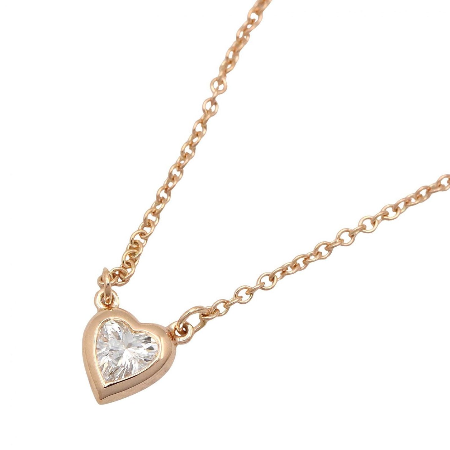 Tiffany & Co Necklace by the Yard Heart 41.5 cm 18k Pink Gold Diamond