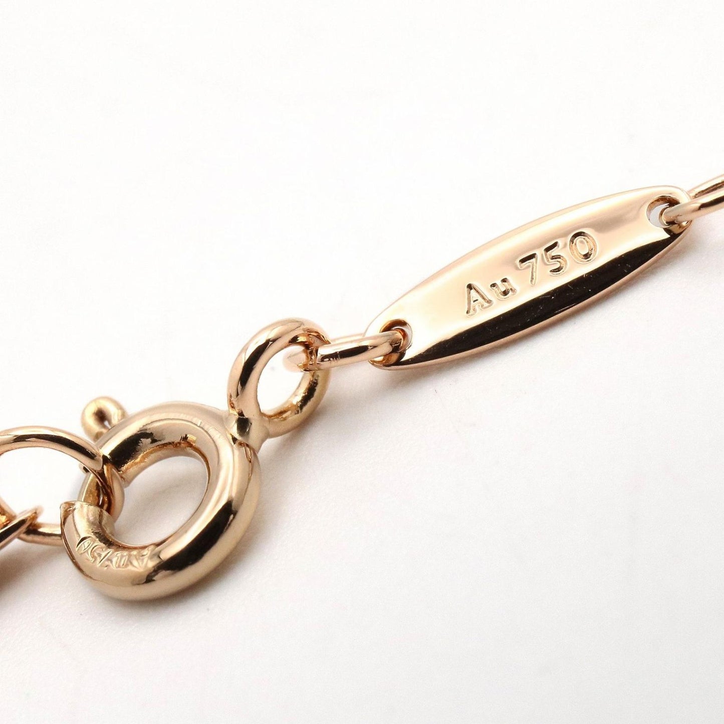 Tiffany & Co Necklace by the Yard Heart 41.5 cm 18k Pink Gold Diamond — view 4