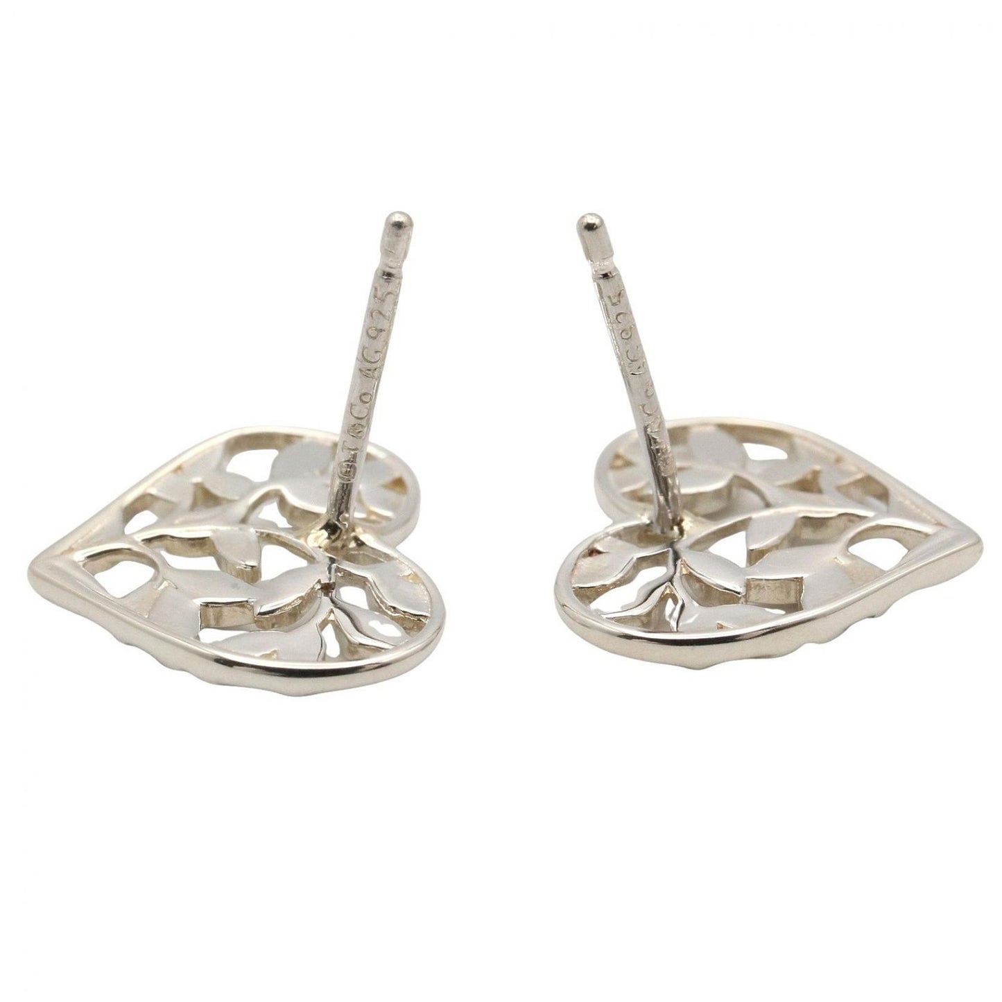 Tiffany & Co Earrings Olive Leaf Heart 925 Sterling Silver — view 3