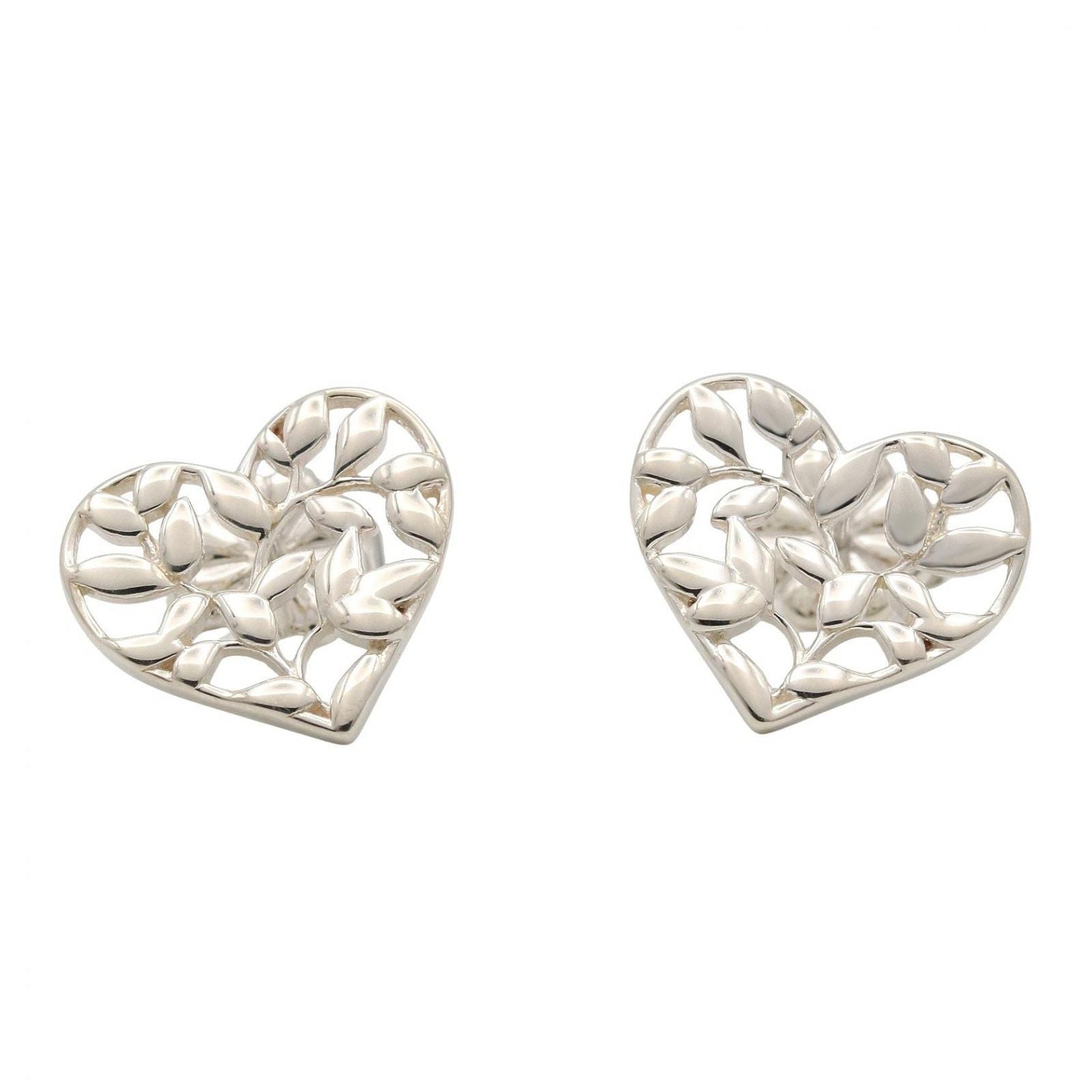 Tiffany & Co Earrings Olive Leaf Heart 925 Sterling Silver