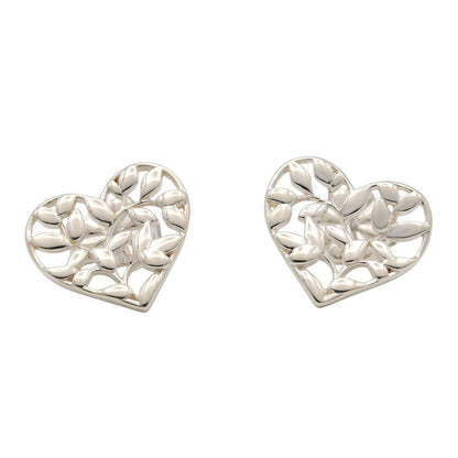 Tiffany & Co Earrings Olive Leaf Heart 925 Sterling Silver