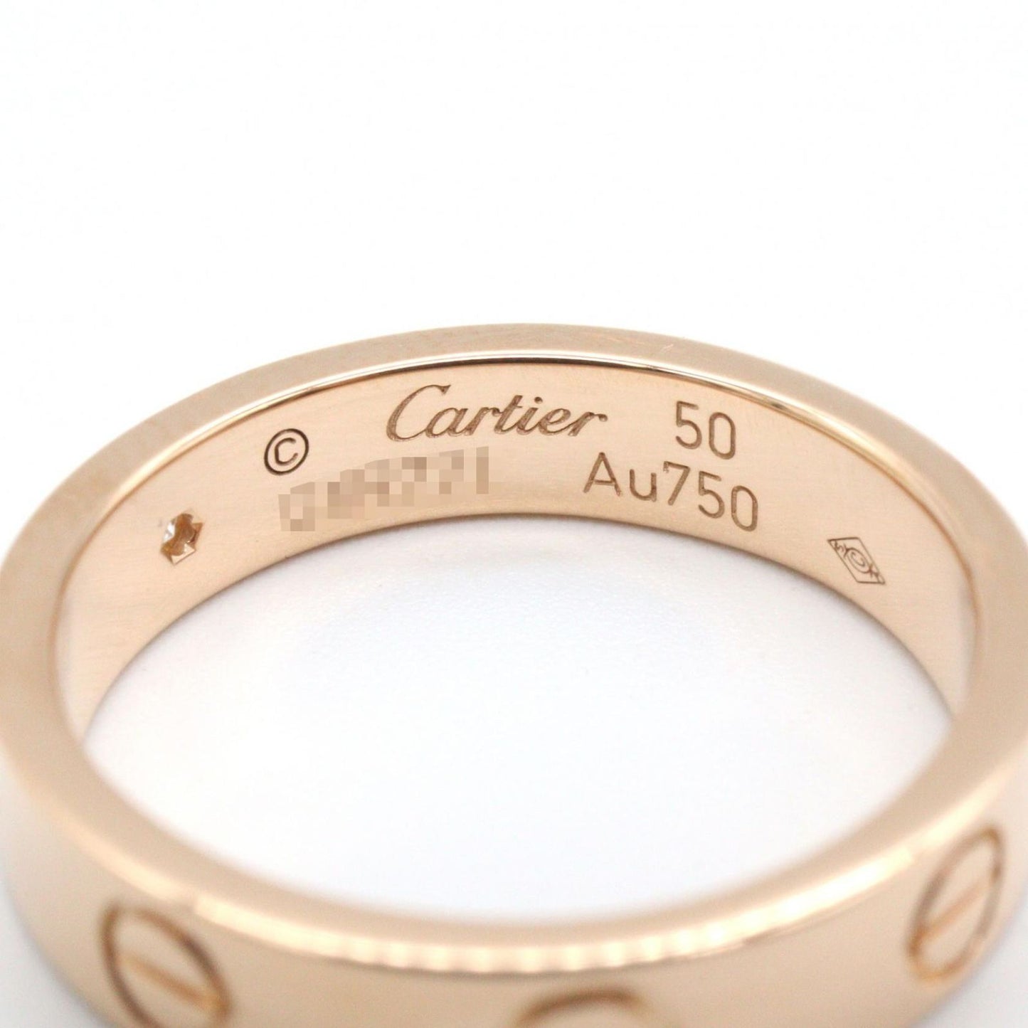 Cartier Ring Mini Love 18k Pink Gold Diamond — view 4