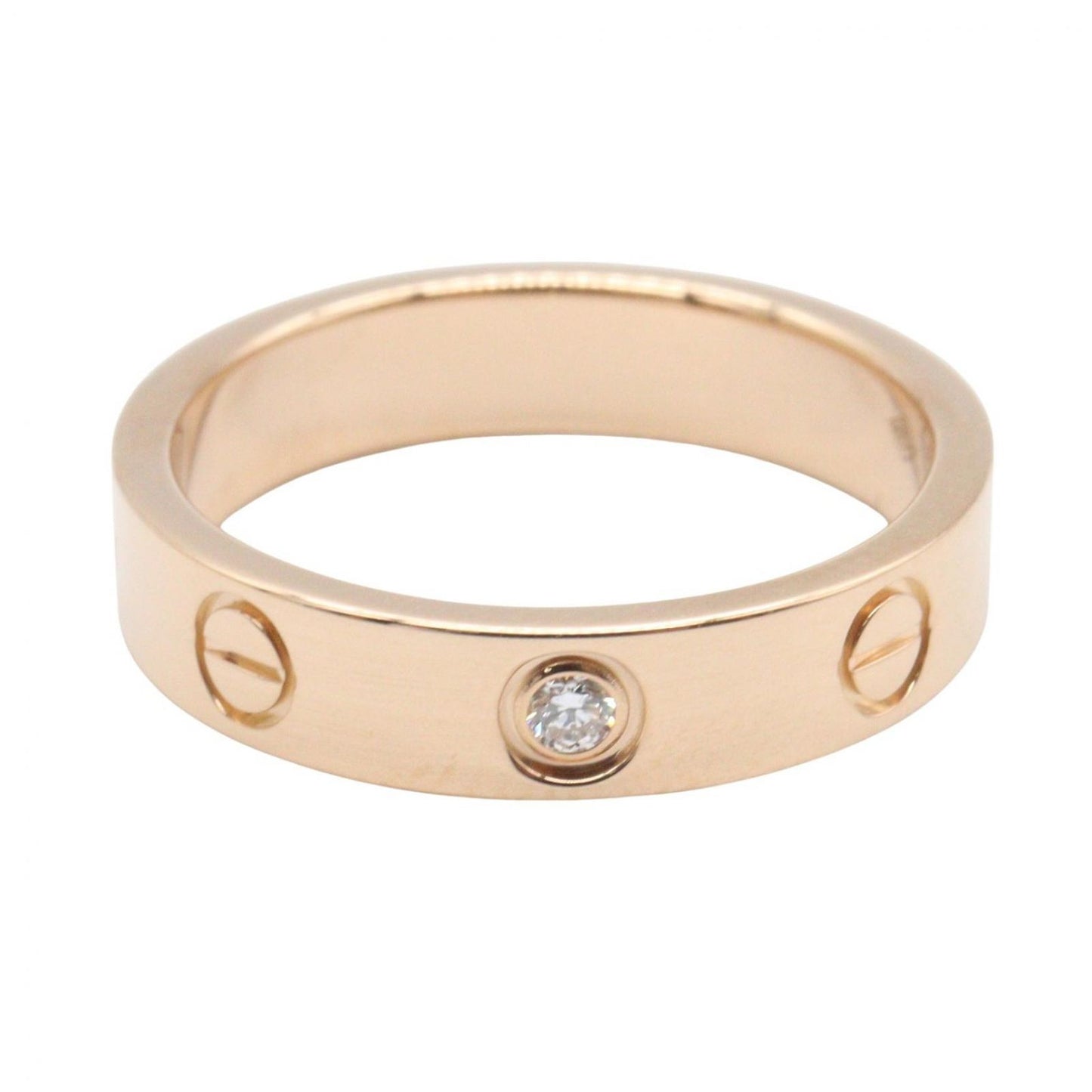 Cartier Ring Mini Love 18k Pink Gold Diamond — view 2