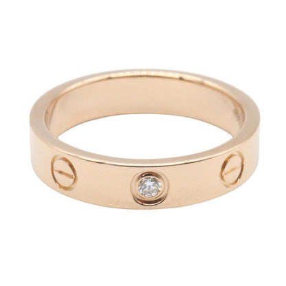 Cartier Ring Mini Love 18k Pink Gold Diamond — view 2