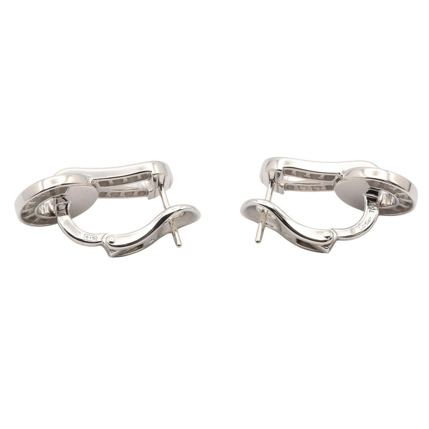 Cartier Earrings Agraph Diamond 18k White Gold — view 2