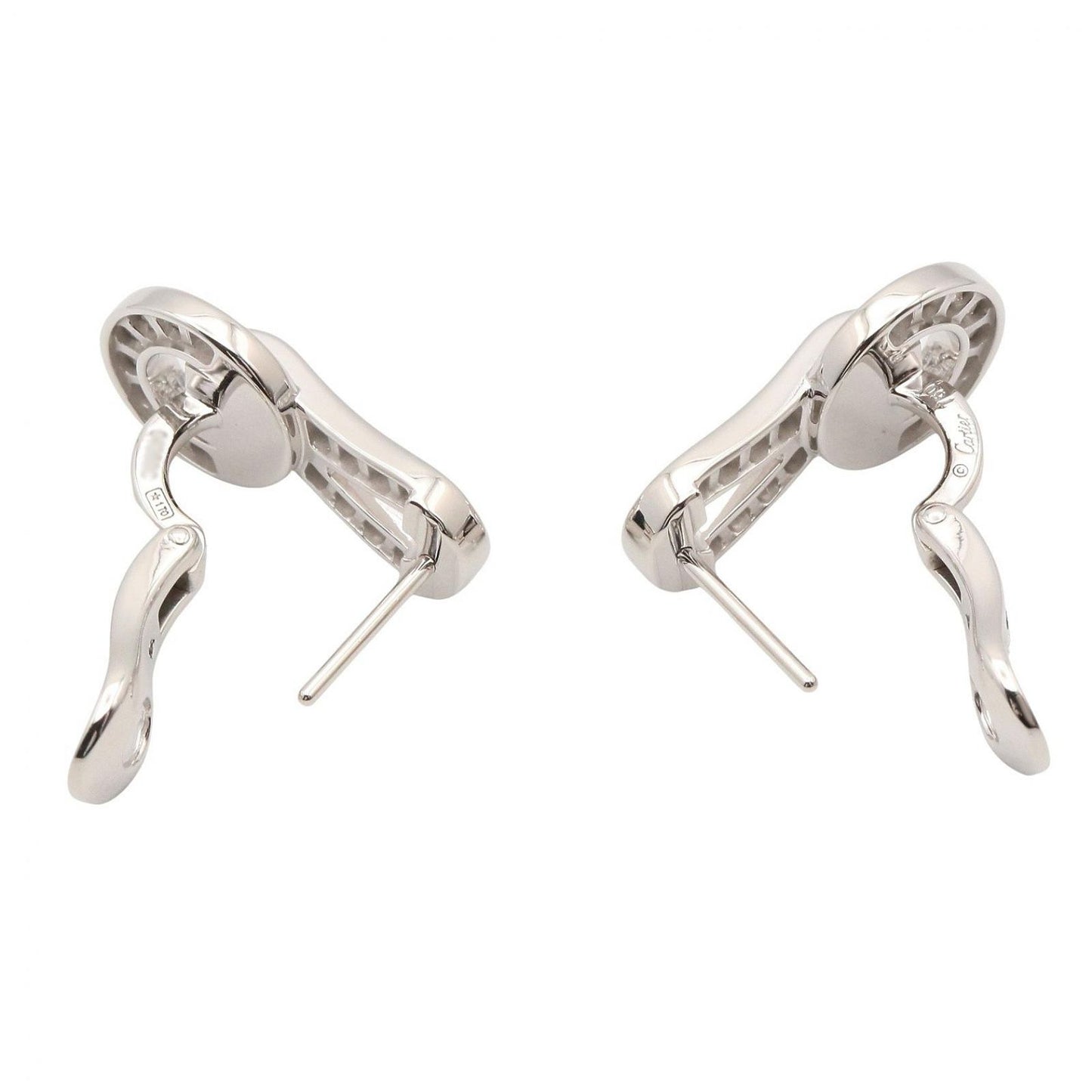 Cartier Earrings Agraph Diamond 18k White Gold — view 3