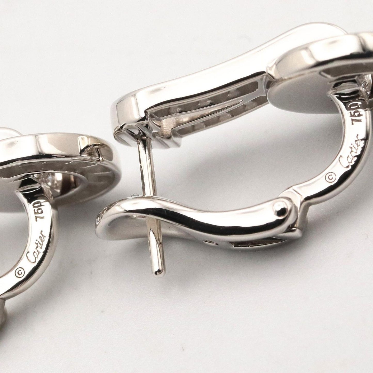 Cartier Earrings Agraph Diamond 18k White Gold — view 5