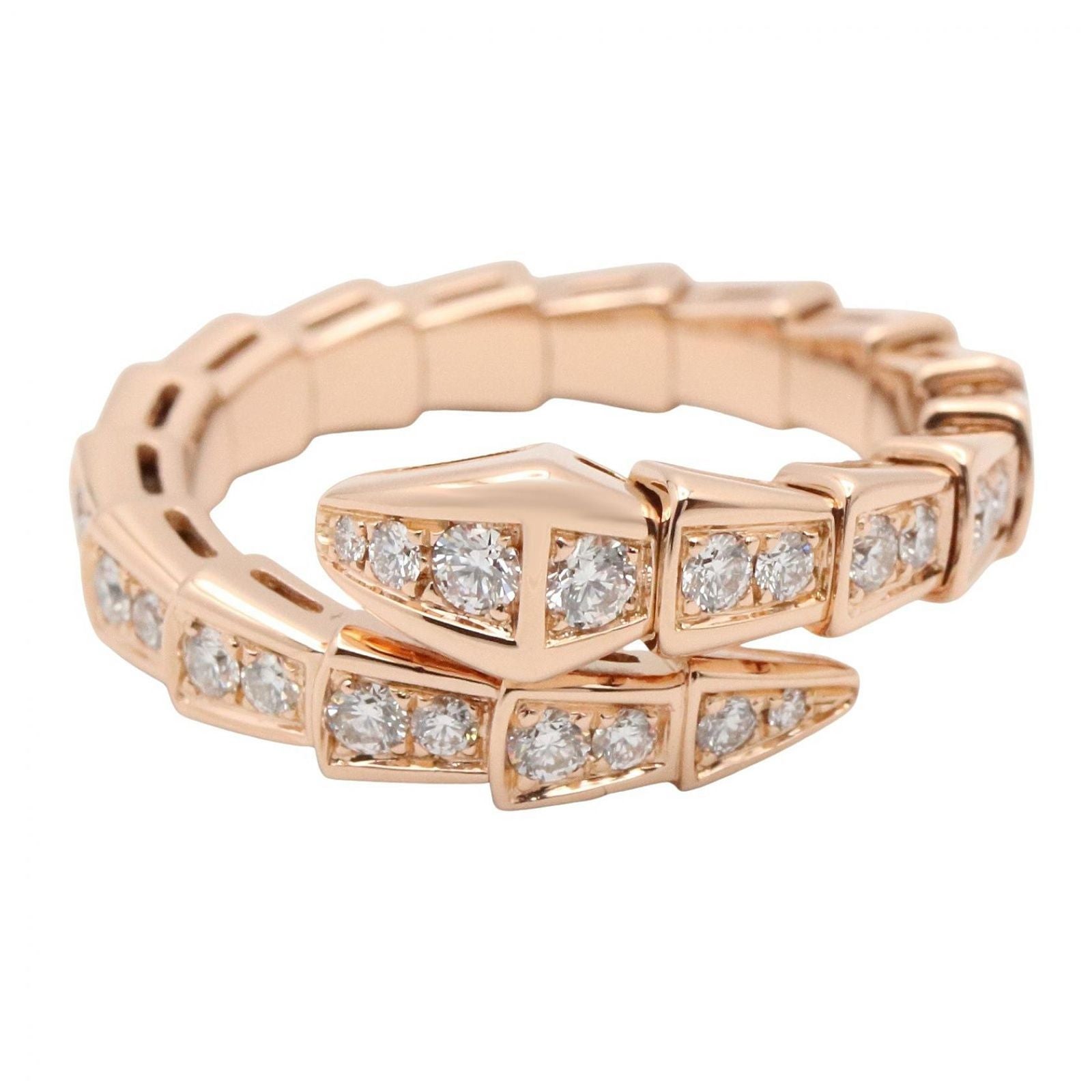 Bvlgari Ring Serpenti Viper Diamond 18k Pink Gold — view 2