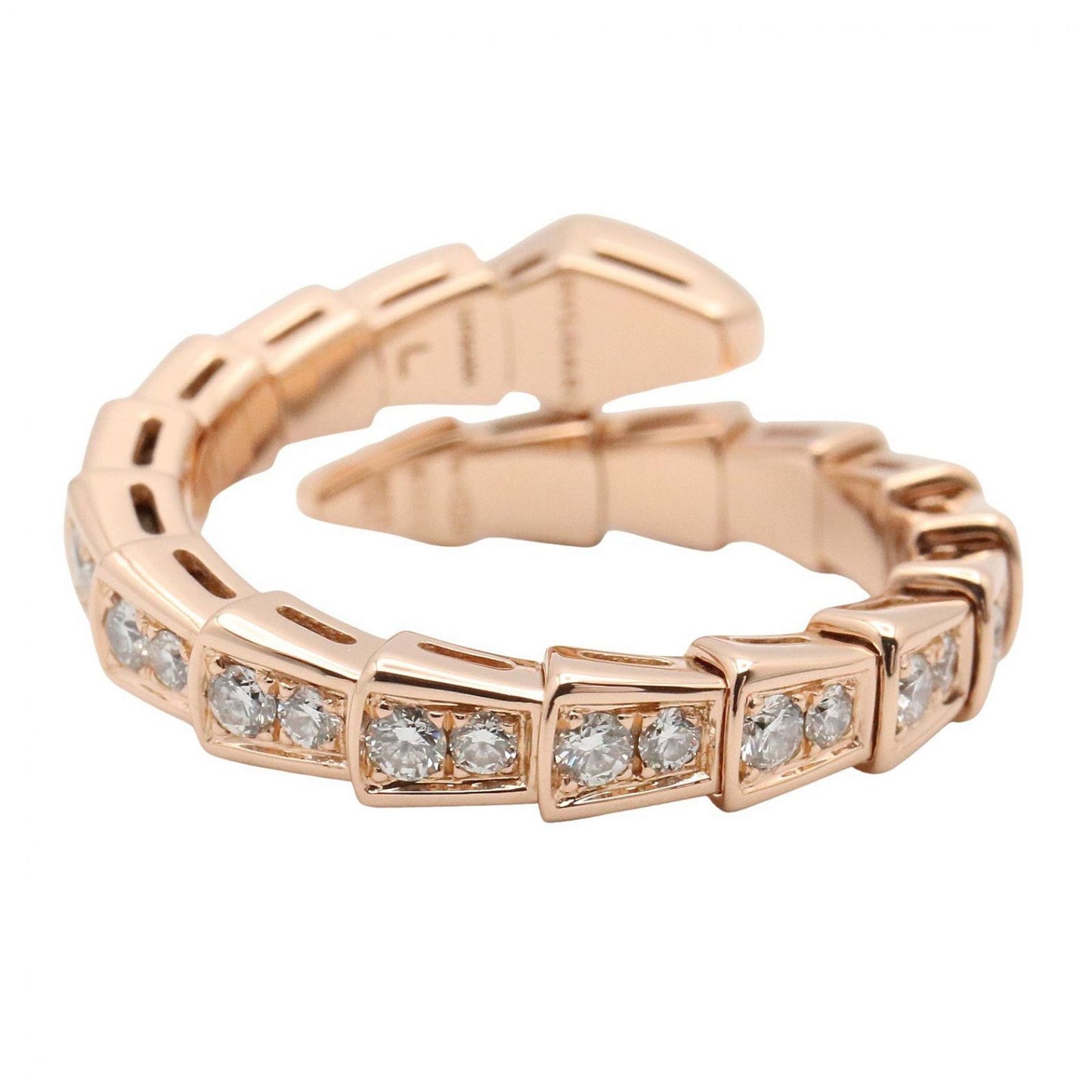 Bvlgari Ring Serpenti Viper Diamond 18k Pink Gold — view 3
