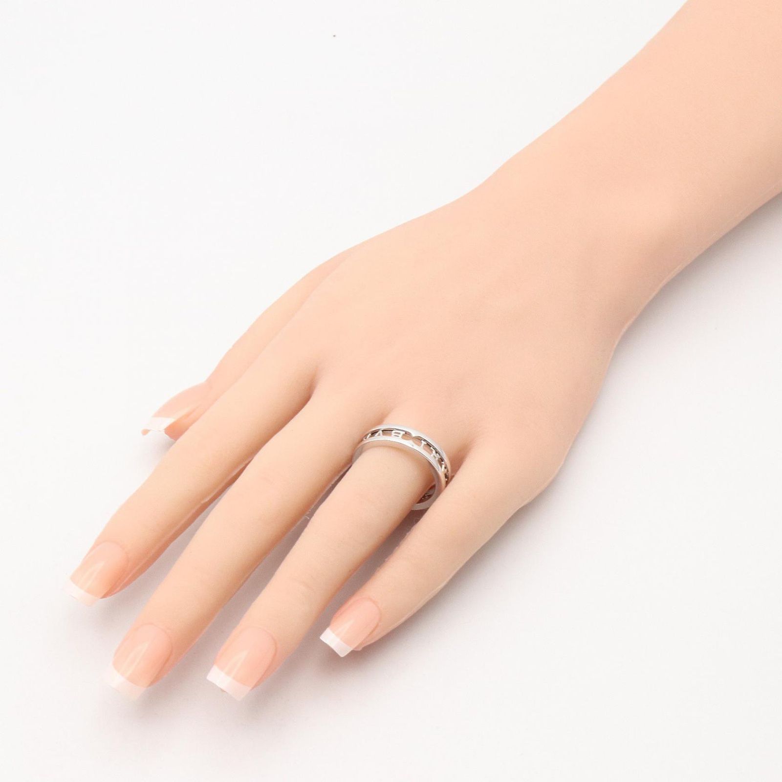 Bvlgari Ring Open Logo Spiral 18k White Gold — view 7