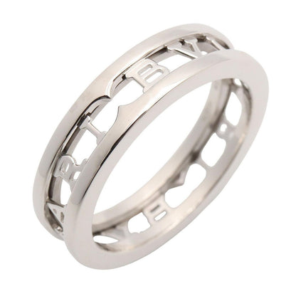Bvlgari Ring Open Logo Spiral 18k White Gold