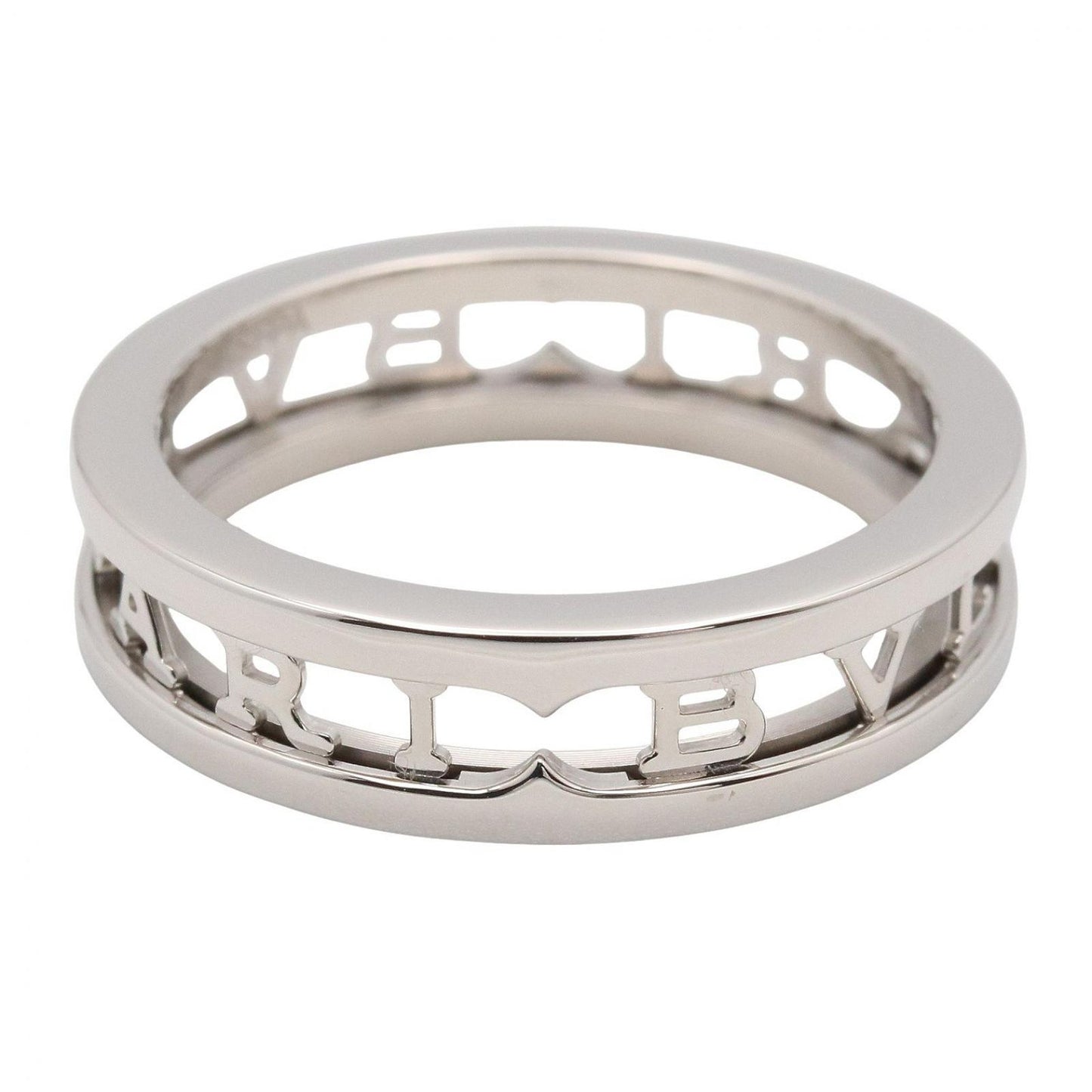 Bvlgari Ring Open Logo Spiral 18k White Gold — view 2