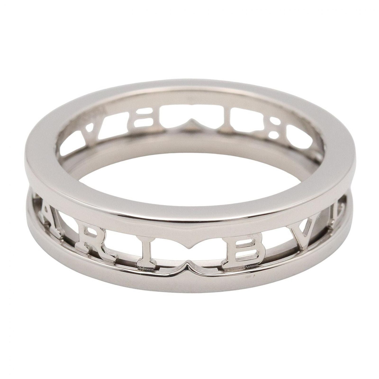 Bvlgari Ring Open Logo Spiral 18k White Gold — view 2