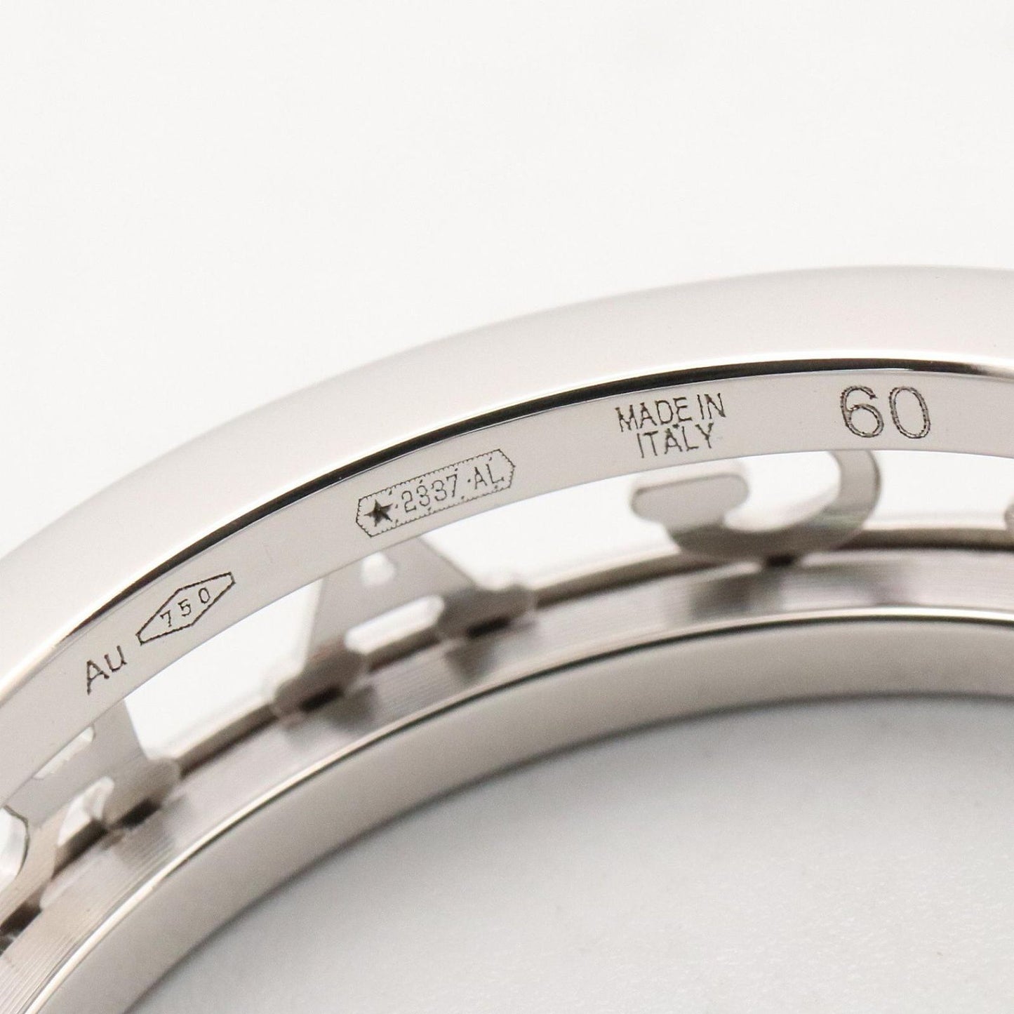Bvlgari Ring Open Logo Spiral 18k White Gold — view 4